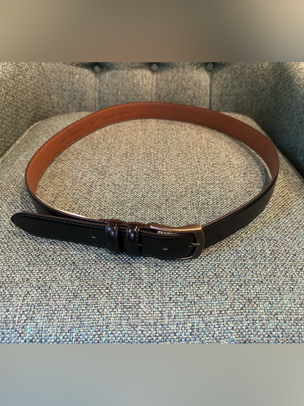 NWT Size 44 Italian Men”s Leather Dress Belt Black MSRP $70